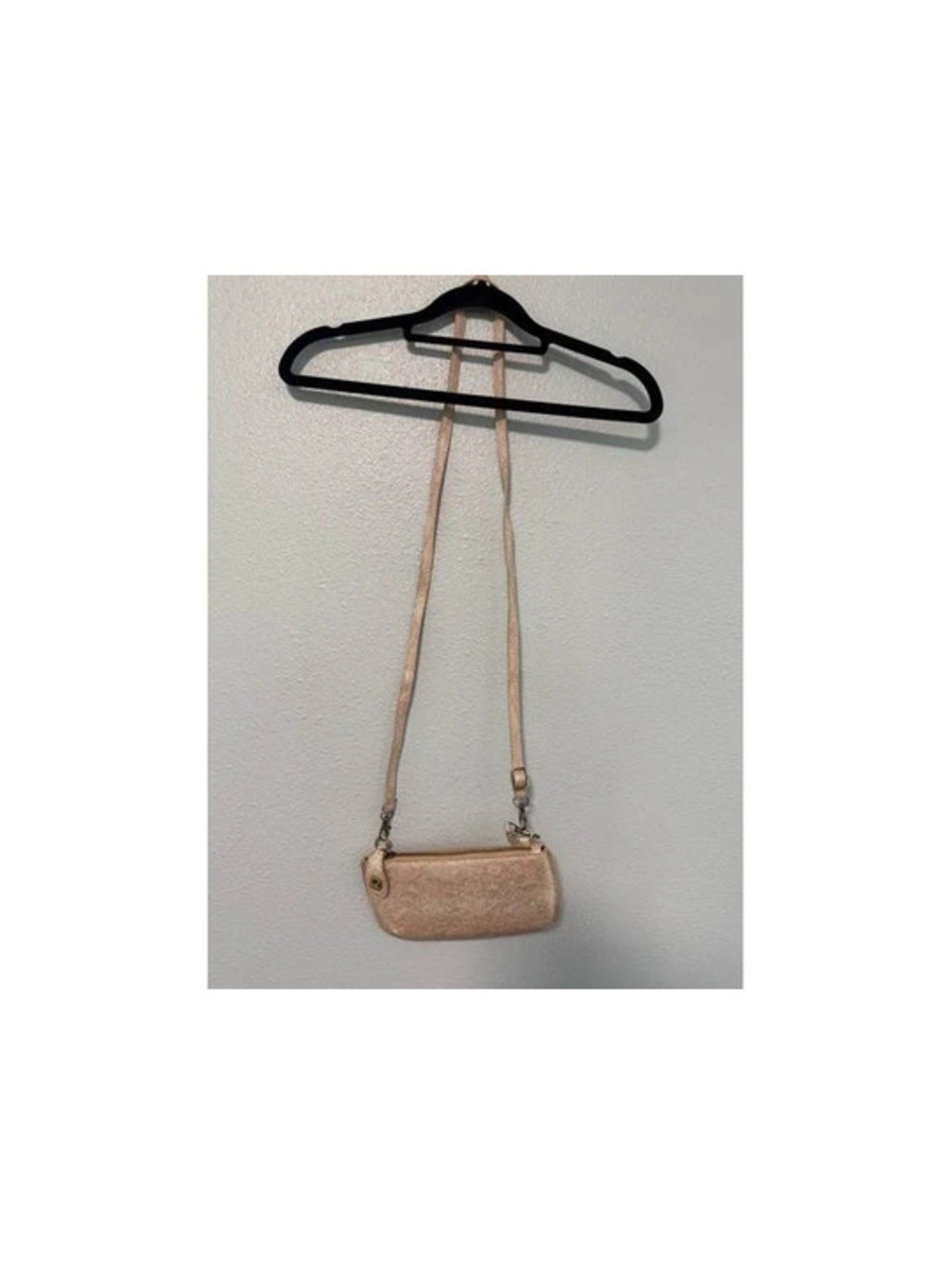#6236  Rose Gold Metallic Mini Crossbody Purse